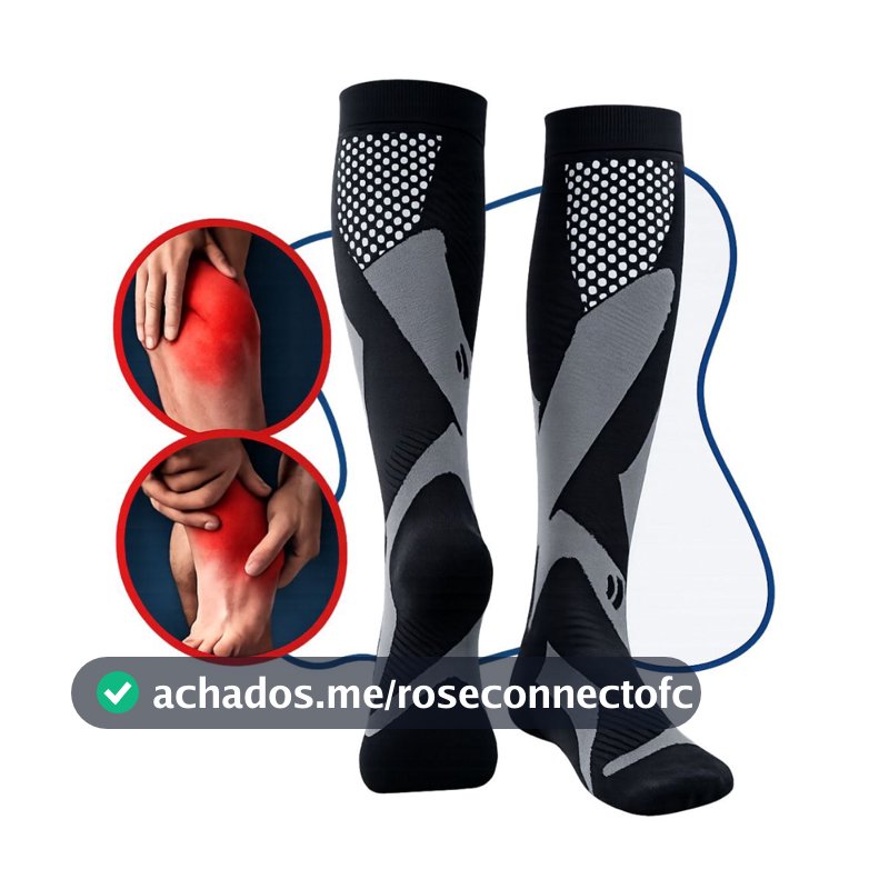 Meias de Compressão para Recuperação de Varizes Masculino Tamanhos 36 ao 43