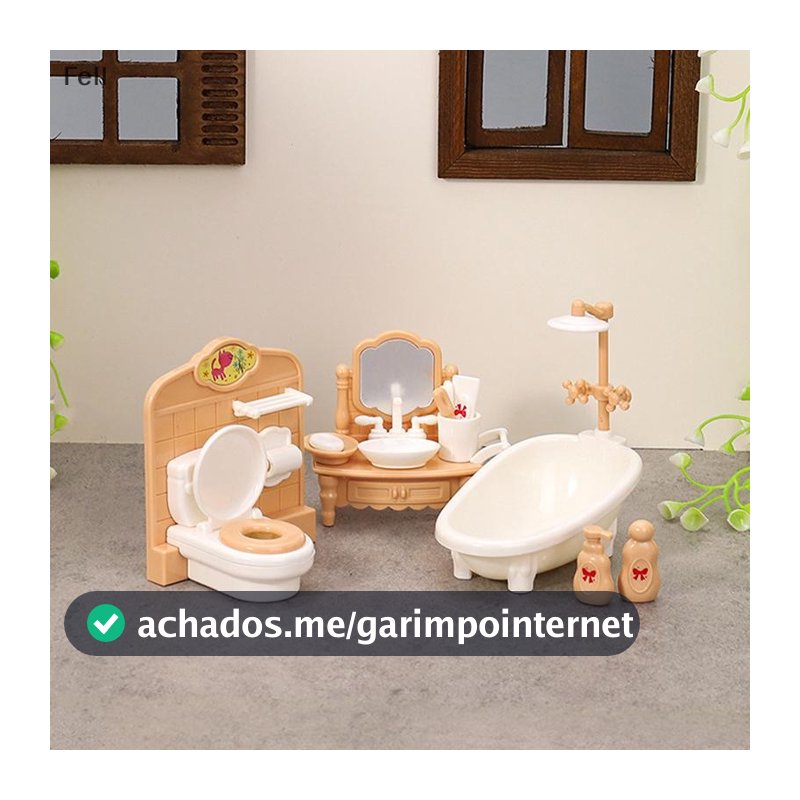 [Fel] 1 Conjunto 1 : 12 Casa De Bonecas Em Miniatura Banheira Pia Do Banheiro Móveis Modelo Decoração Boneca Acessórios