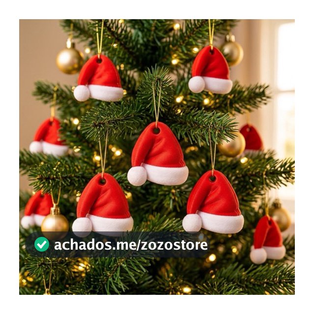 Kit Enfeites decoração de Natal Gorro do Papai Noel para Árvore – Decoração Natal