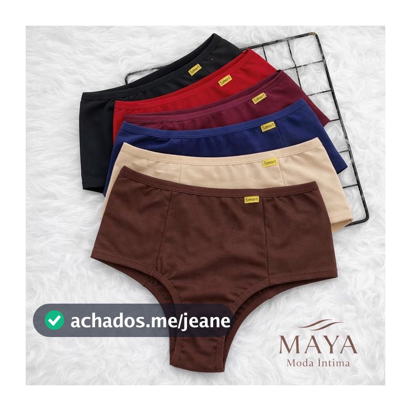 Kit 5 Calcinhas Gestante Pós Parto Pala Dupla Cós Alto