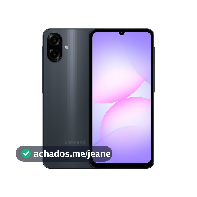 Smartphone Samsumg Galaxy A07 128GB A075M Preto, Tela 6.7" 4G+Wi-Fi