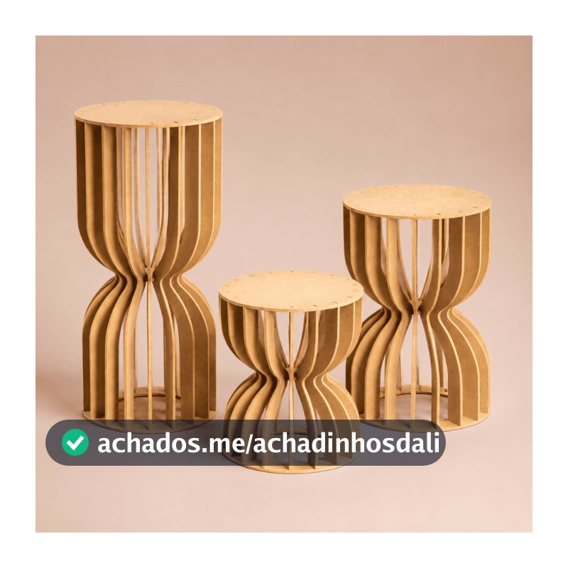 Trio Mesa Festa Ampulheta Lançamento Enfeites Decorações Mdf