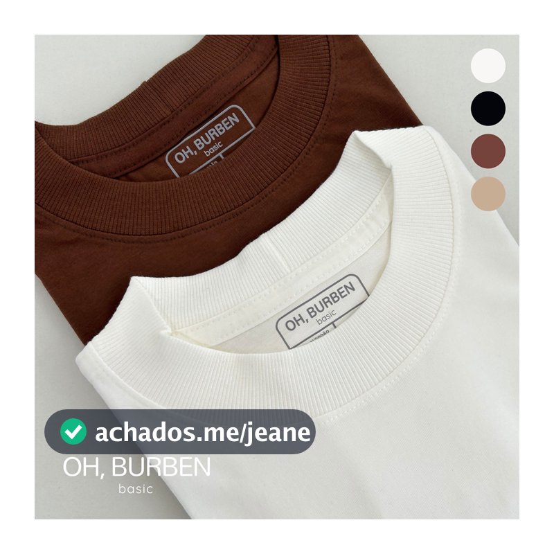 Kit Camiseta Oversized Oh Burben Estilo Americana  100% Algodão Premium 30.1 Penteado