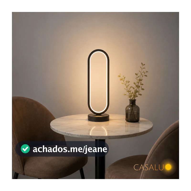 Luminária De Mesa Abajur De Mesa LED 3 Em 1 Moderno Minimalista Preto Para Cabeceira Sala Mesa Hall