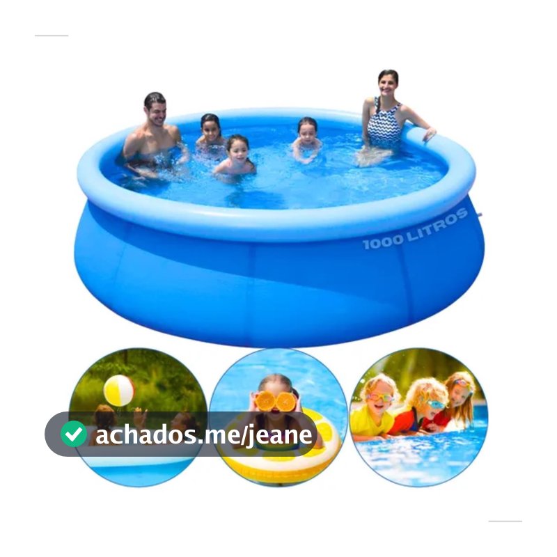 Piscina de plástico Borda Inflável 1000 Litros Pixlar