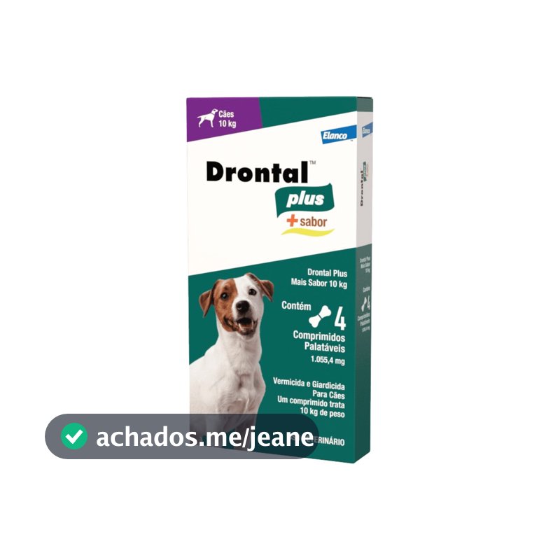 Vermífugo Drontal Plus Cães Até 10kg - 4 Comp. - Elanco