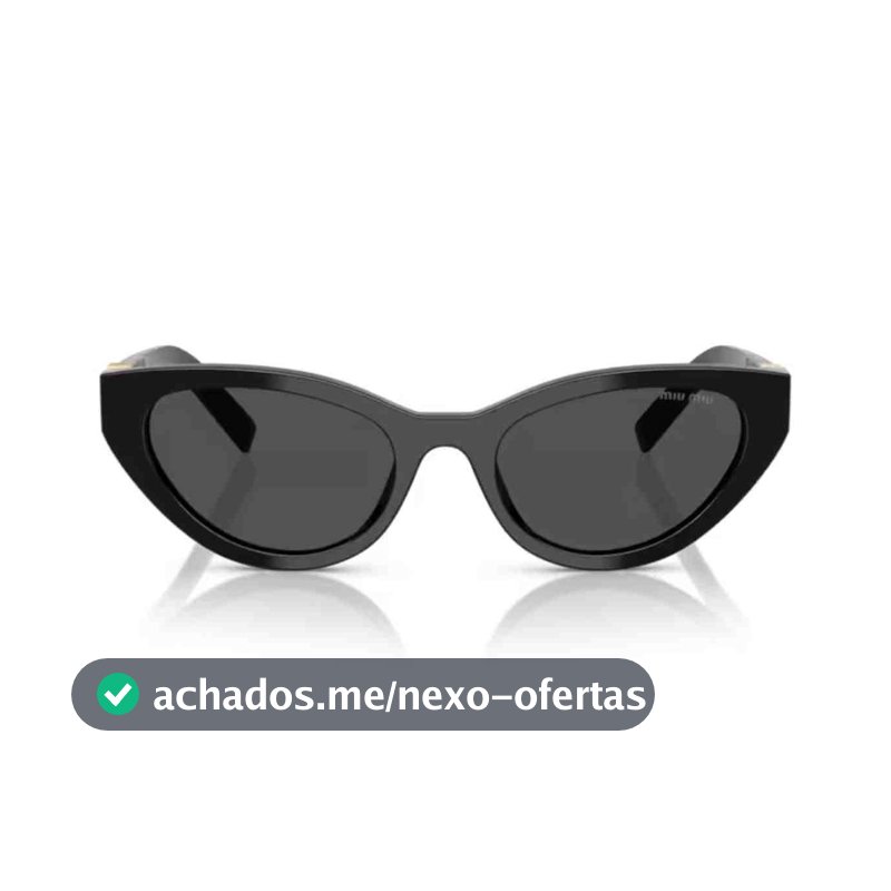 Óculos de Sol MiuMiu Preto 0MU A04S 16K08Z54