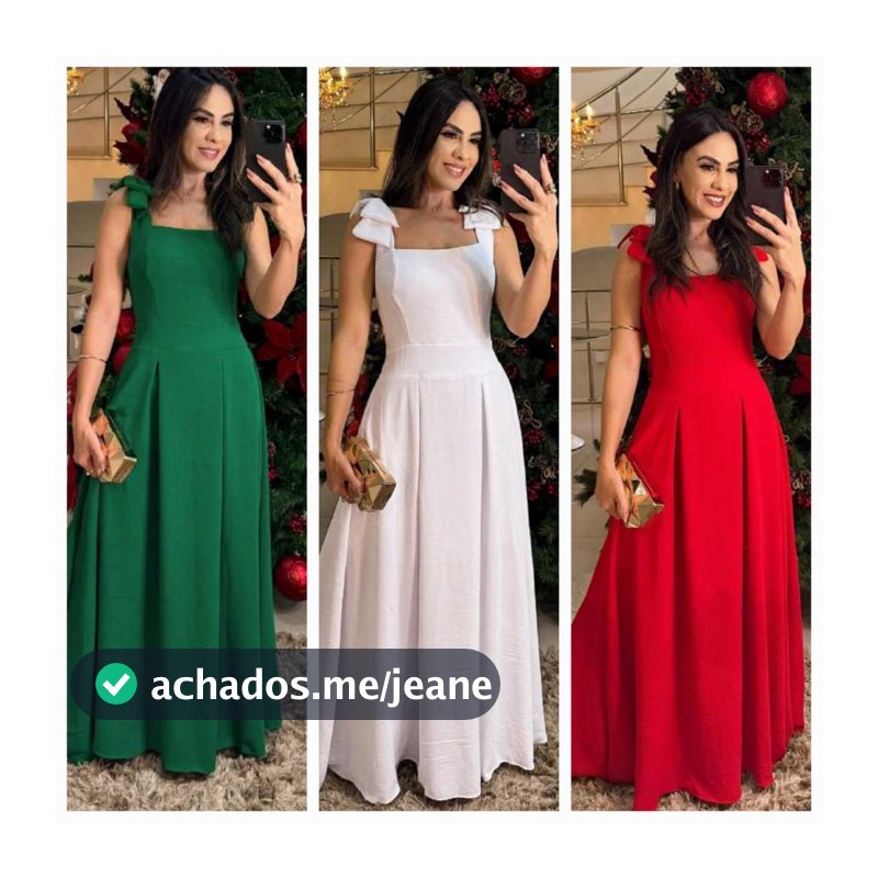 Vestido feminino  longo Réveillon LAÇO no ombro