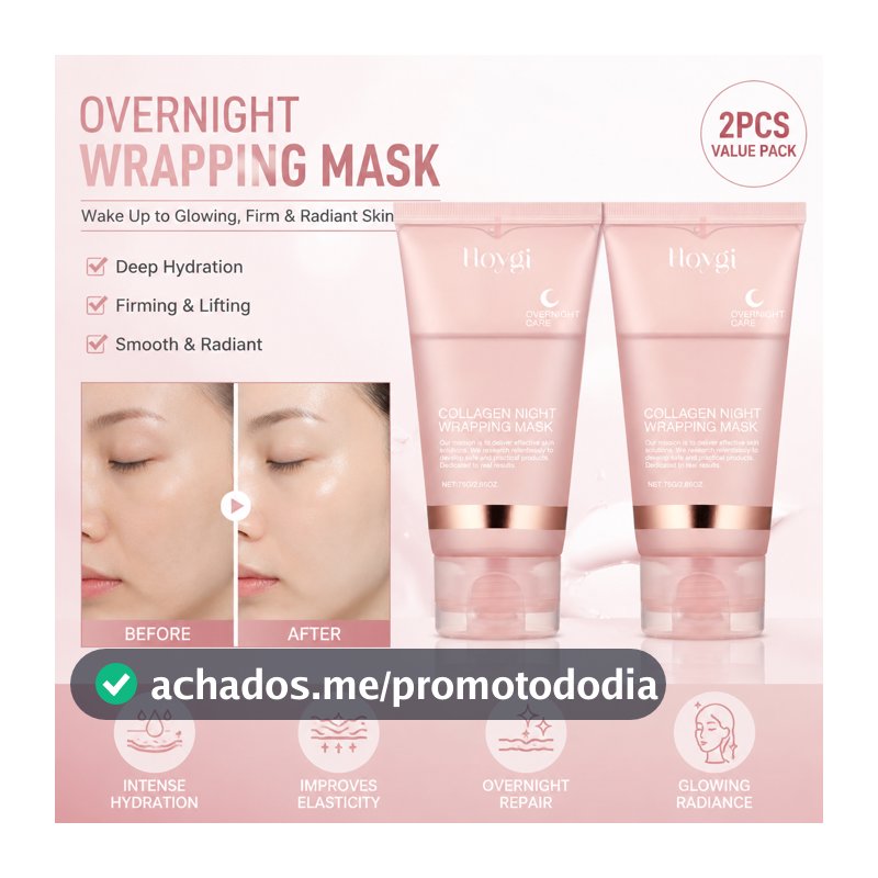 Prosperityuscompre 1 Ganhe 1 Grátis Máscara De Embrulho De Colágeno Noturno Coreano 75G-Rejuvenescer , Hidratar E Ilumin