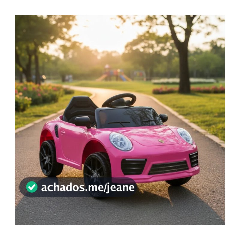 Carro Carrinho Elétrico Infantil com Controle Remoto Luz Som Buzina Até 30kg