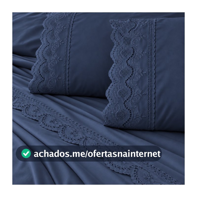Jogo de Lençol 400 Fios Bordado Inglês 2 e 3 Peças Roupa de Cama Tecido Premium Macio Aveludado