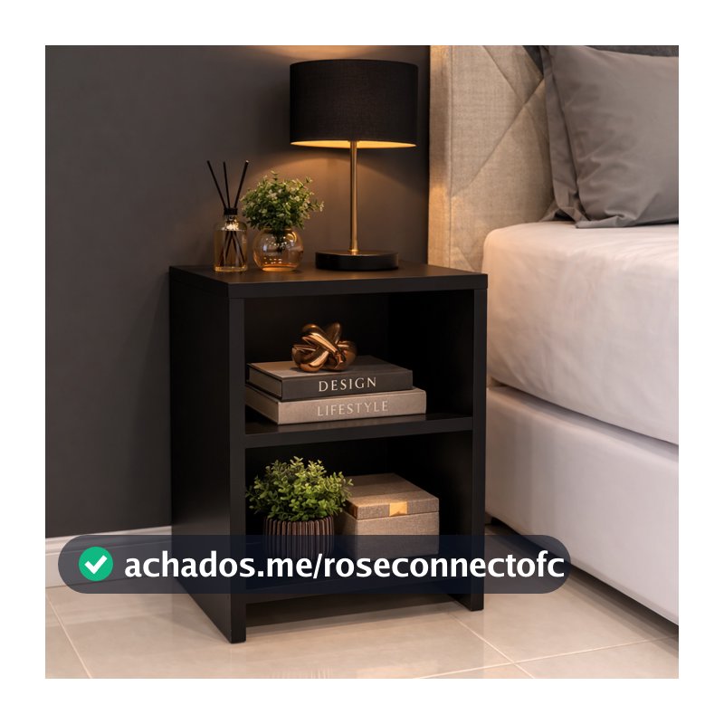 Mesa de Cabeceira com Nicho Organizador para Quarto – Moderna e Compacta 60