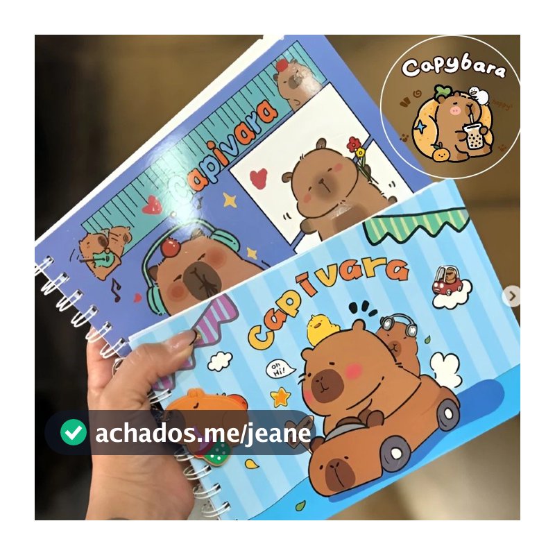 Livro de Colorir Capivara cute 50 Folhas Caderno de Desenho Pintura Coloring Book infantil，Promoção