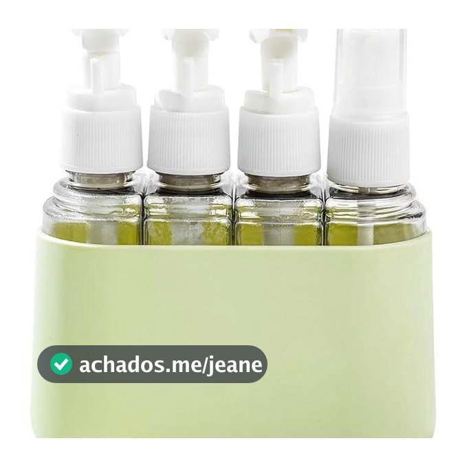 Kit Cosméticos Viagem Frascos de Enchimento: 4 Frascos 50ml Creme Shampoo