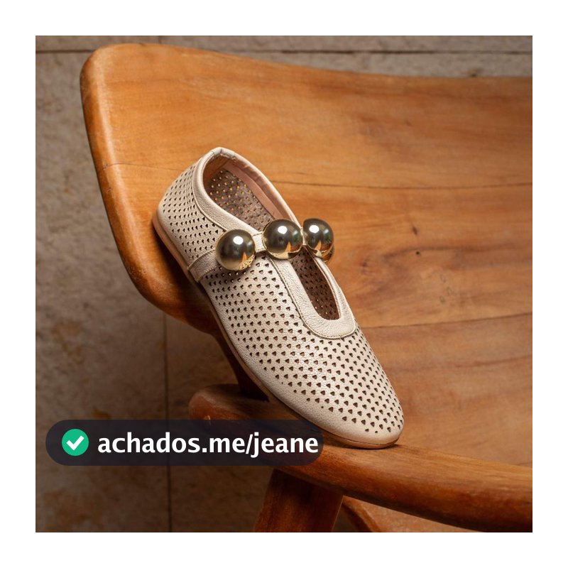 Sapatilha Feminina Couro Legítimo SB Shoes Loafer Respirável Dobrável Confortável
