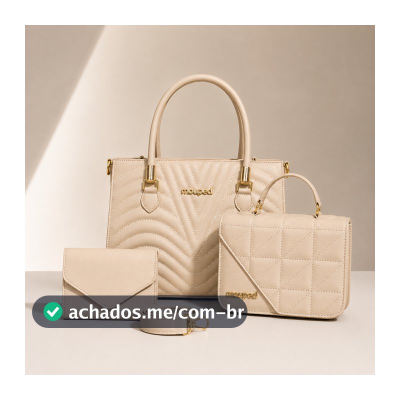 Kit 2 Bolsas Femininas Transversal Tiracolo + Carteira Lançamento