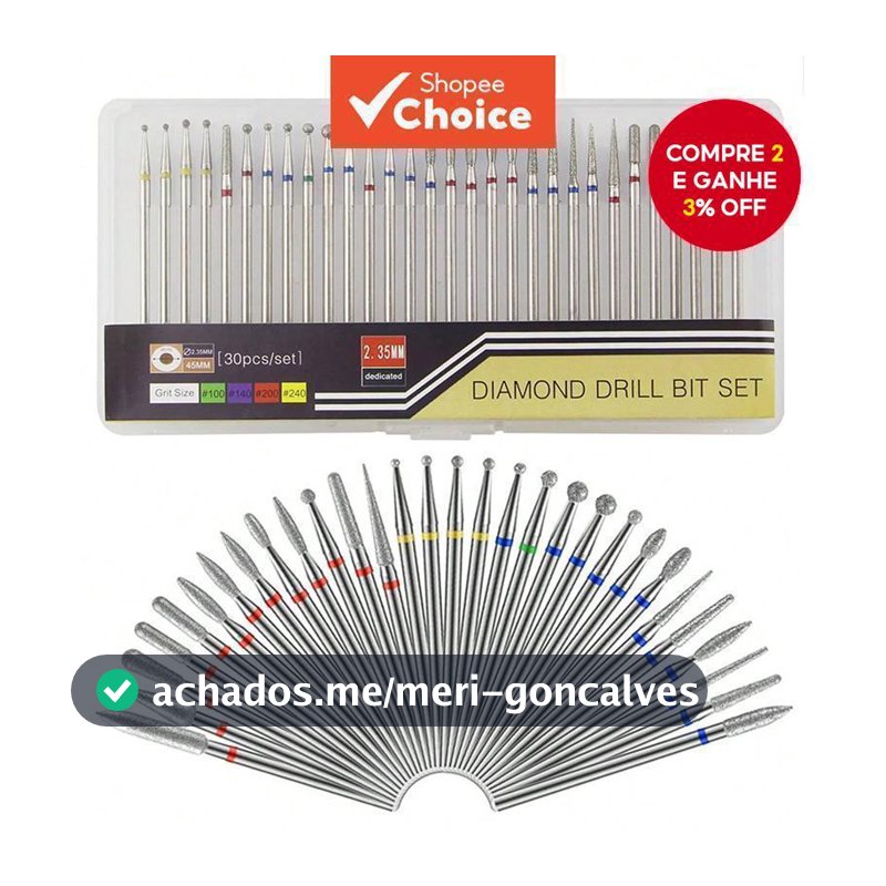 Kit-30PCS/Caixa Resistente A Diamante Brocas De Luxo Moagem Perfeita , Fresas Elétricas De Torre Para Pedicure Arquivos