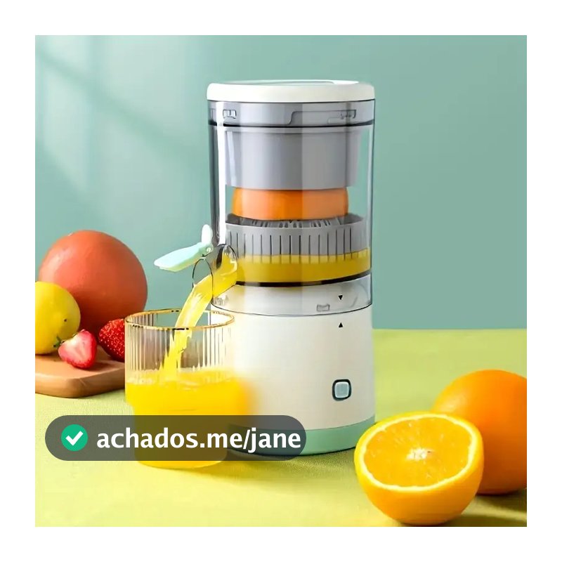 Espremedor Elétrico Laranja Limão Frutas Fazer Sucos Recarregável usb