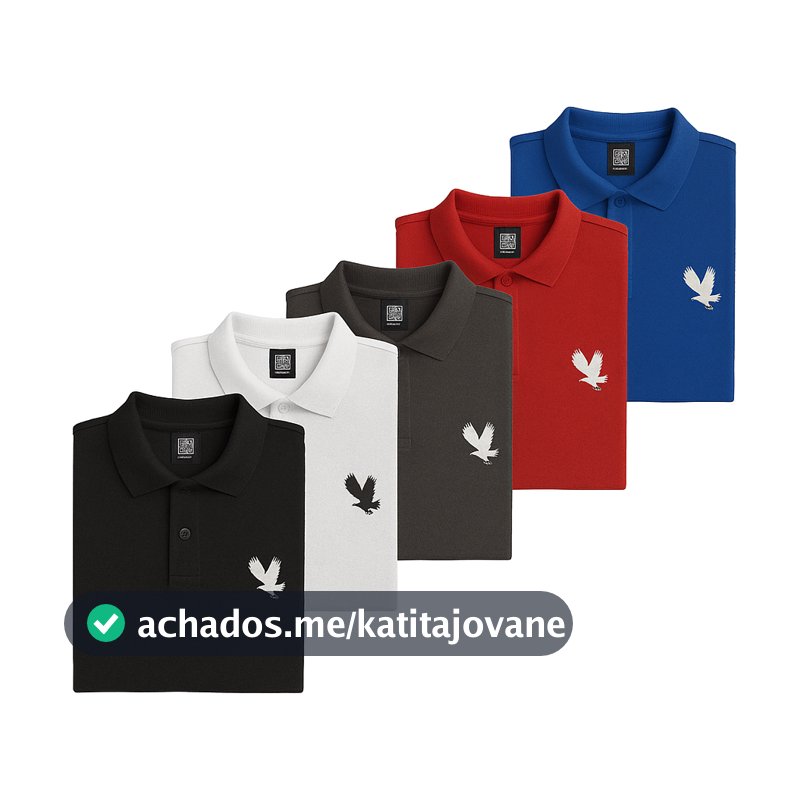 Kit 5 Camisa Gola Polo Masculina Camiseta de Algodão