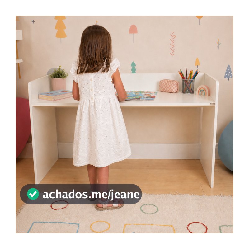 Escrivaninha Organizadora Grande Madeira Infantil Montessori Kit Livro Educativo