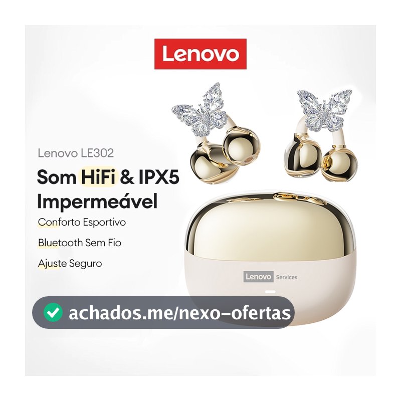 Lenovo LE302 Fones De Ouvido Bluetooth IPX5 À Prova D'água HIFI Qualidade De Som Confortável Durante O Exercício