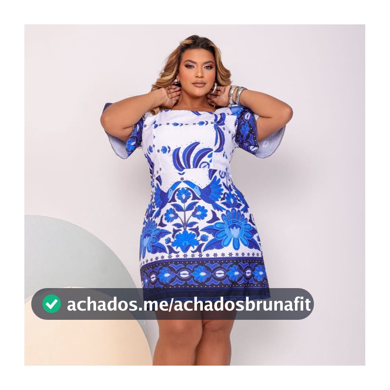 Vestido Plus Size com Forro Feminino Elegante Estampado e Liso