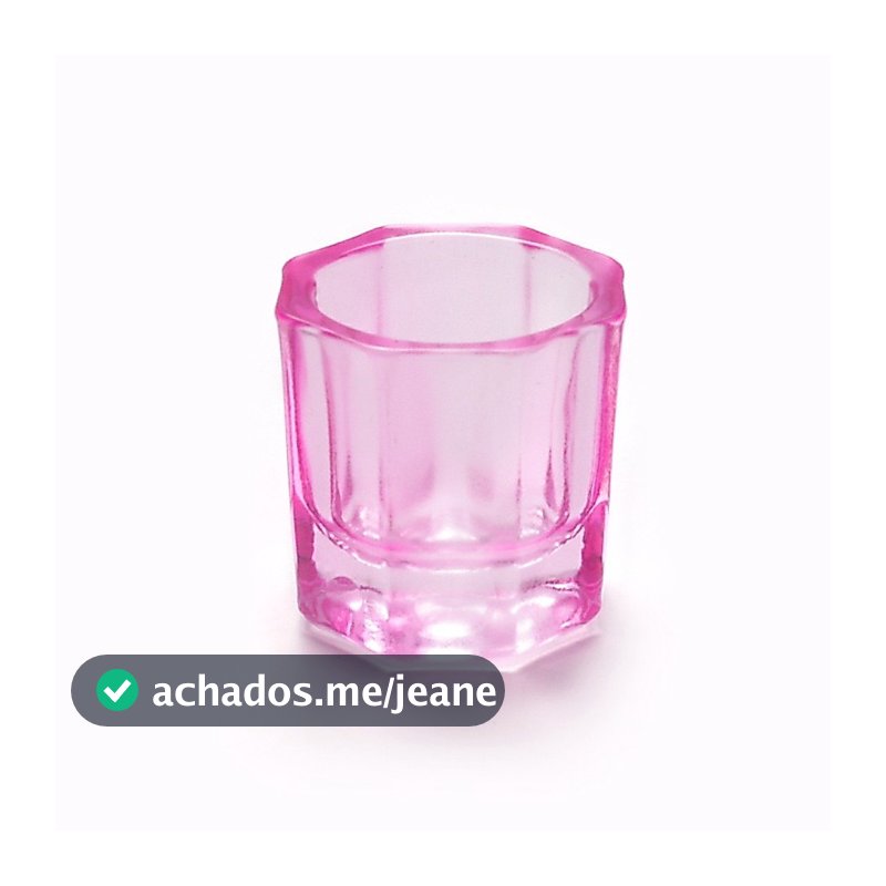 KIT 2/3 Pote Dappen Vidro Odonto Maquiagem Henna - Rosa S115