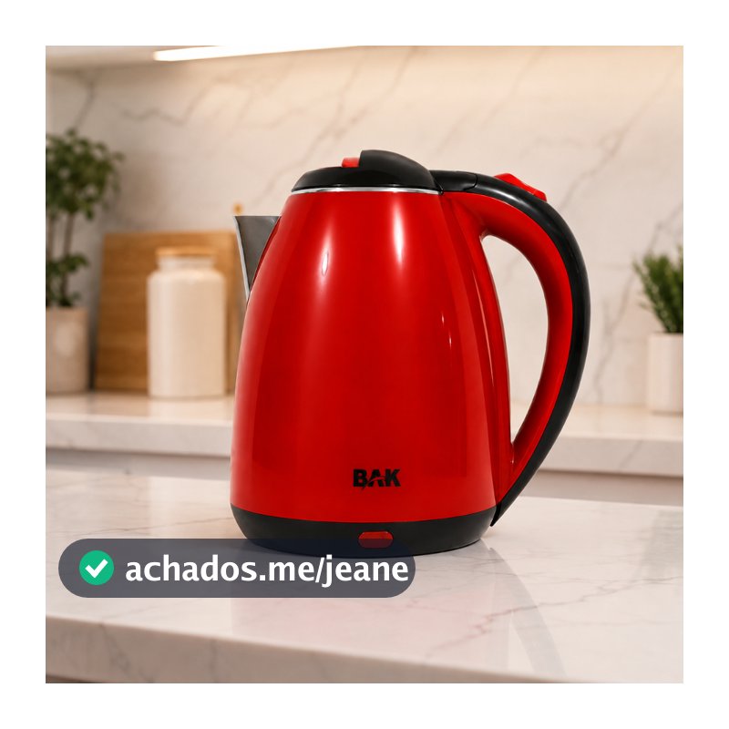 Chaleira Elétrica em Inox e Plástico Fervedor de Água Rápido para Café Chá Leite Cozinha
