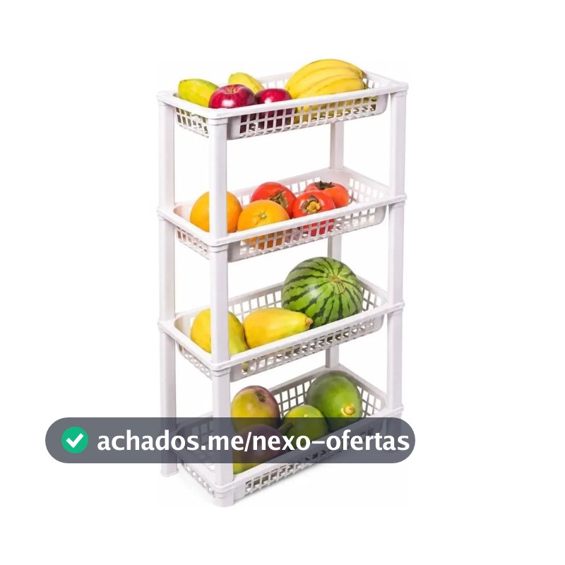 Organizador de Cantos 4 Prateleiras Plástico com Estrutura Resistente