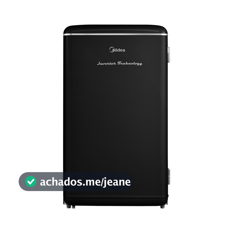 Frigobar Midea Retrô 93L Inverter Preto Bivolt