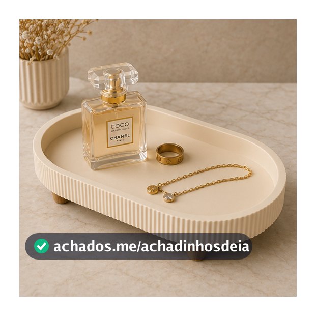 Bandeja Organizadora Porta Perfumes Joias Decorativa Minimalista Premium Oval