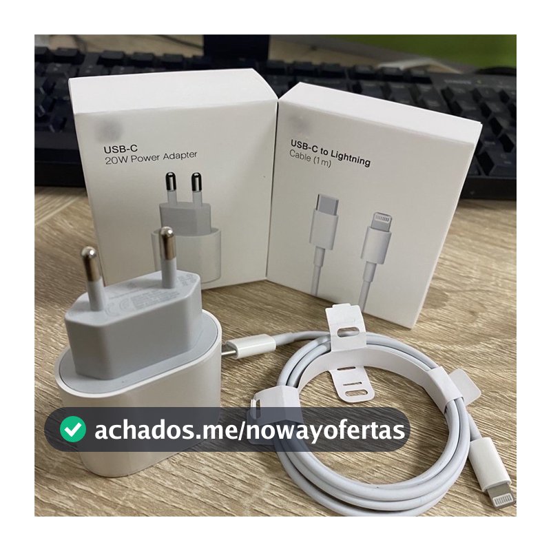 {ORIGINAL} KIT Carregador Cabo E Fonte Tipo C Lightning XR,11,12,13,14 LACRADO
