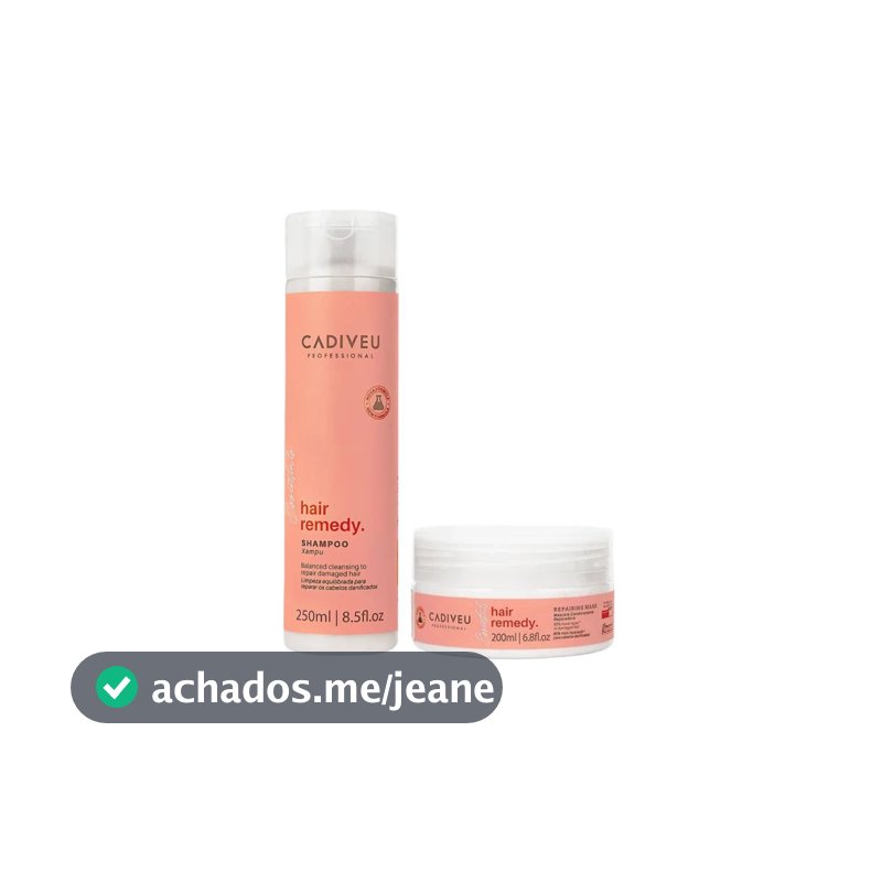 Cadiveu Kit Hair Remedy Shampoo 250ml e Máscara 200ml