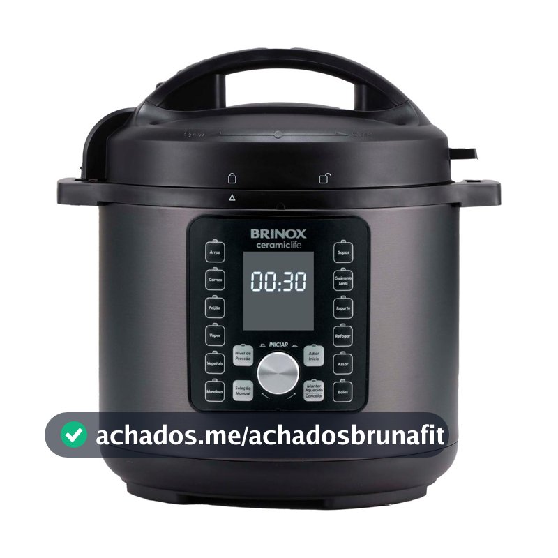 Brinox Panela de Pressão Elétrica Ceramic Life 6 Litros 220v e 127v
