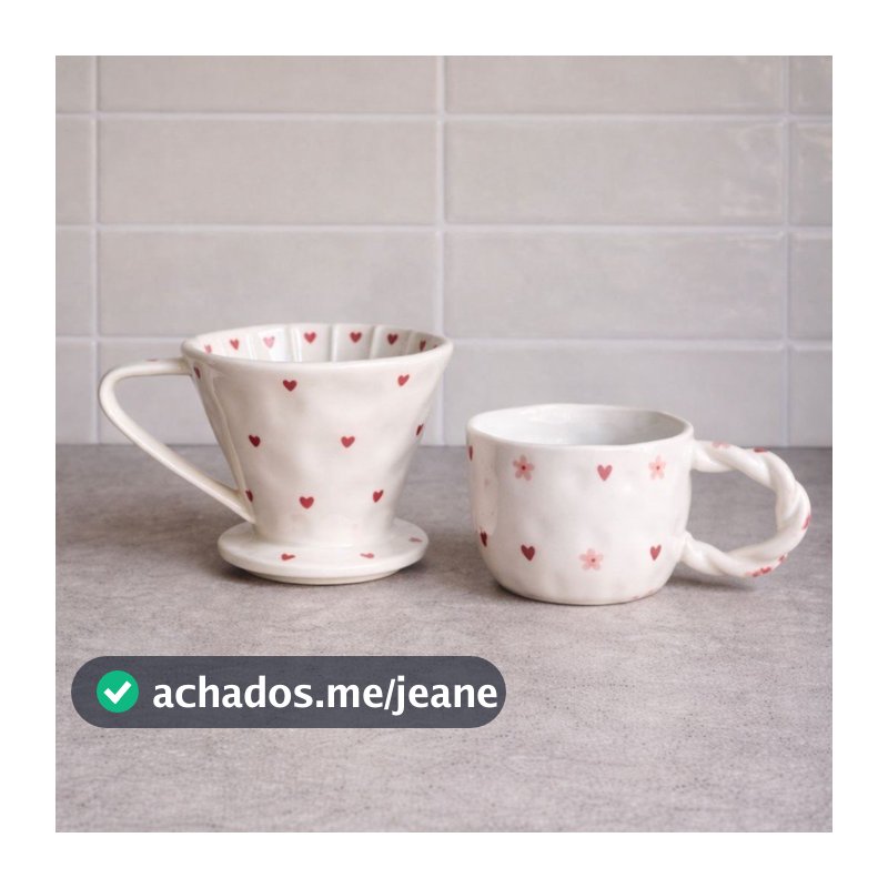 KIT FILTRO E CANECA  HEART