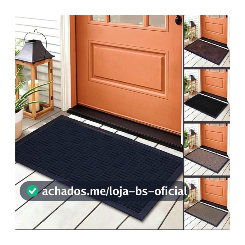 Tapete Capacho Porta Entrada 40 x 60 Borracha Antiderrapante Decorativo