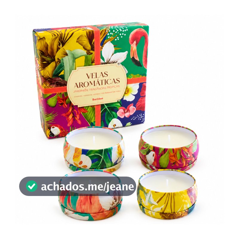 Velas Aromaticas Perfumadas Decorativas Kit 4 Aromas Premium