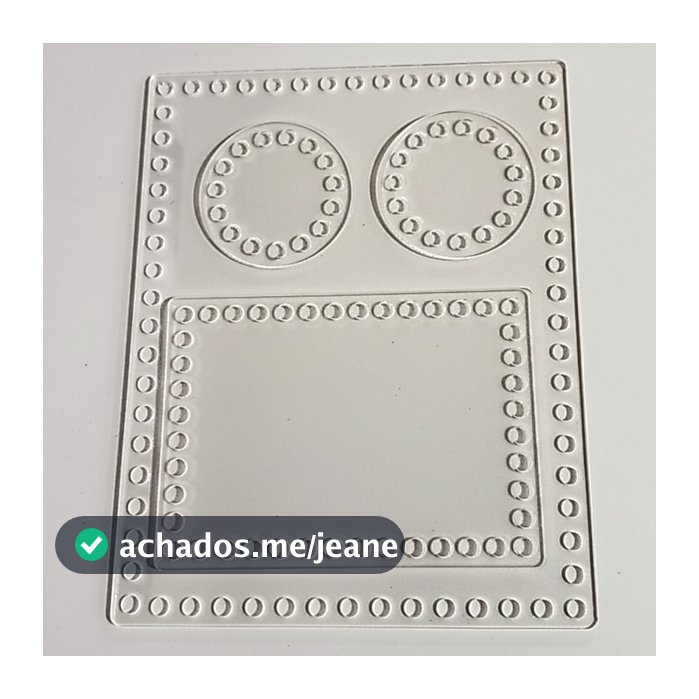 Kit 4 Base Para Crochê de Acrílico 2mm Higiênico Transparente Artesanato