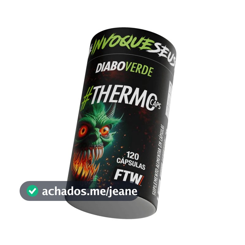 Thermo Caps Pote 120 Cáps Termogênico Com Cafeína - DIABO VERDE - FTW