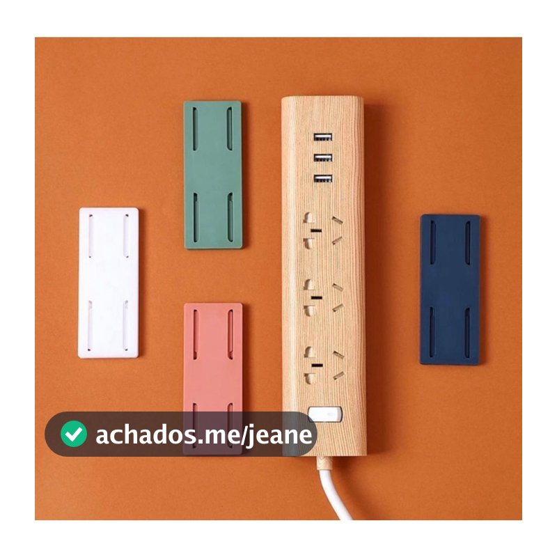 Kit 4 Peças Autoadesivos Plugue Para Parede Montagem Em Prateleira De Armazenamento De Tomada Escritório Cores Aleatória