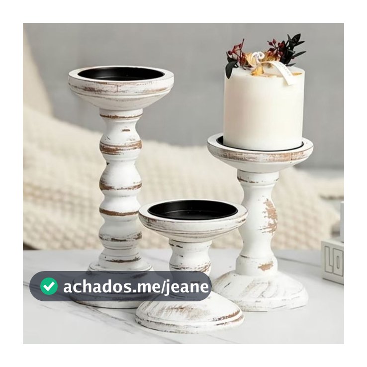 castiçais de madeira, decoração elegante e rústica, decoração de madeira