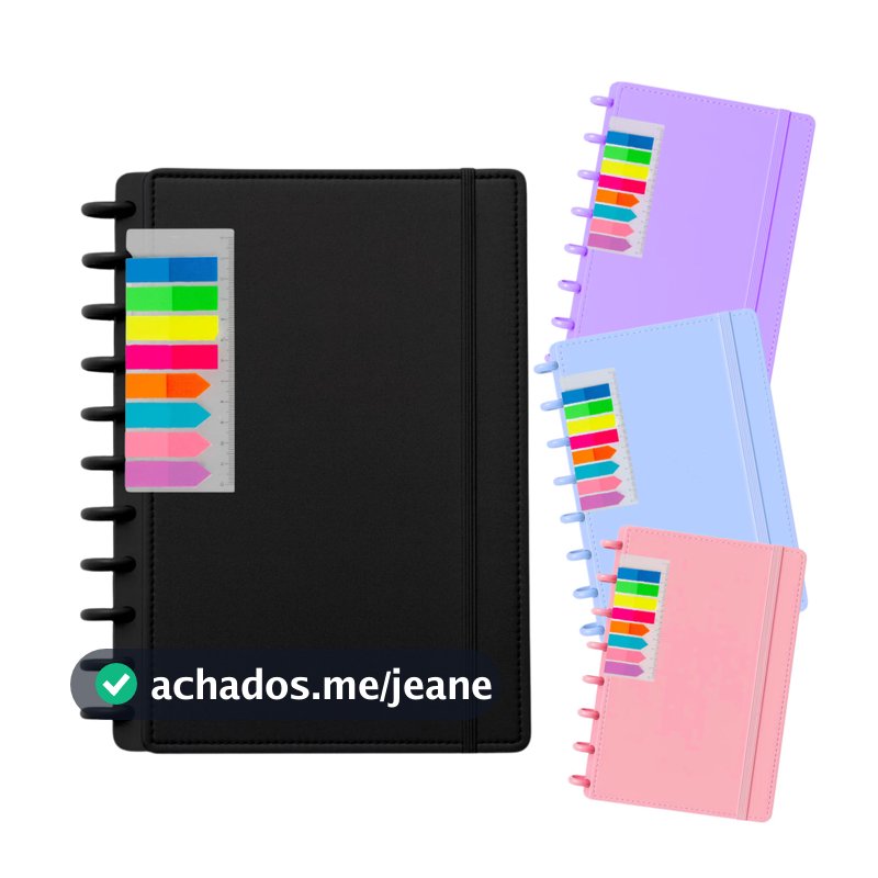 Caderno de Disco Capa Dura A4/B5/A5 Inteligente Com 80 Folhas Reposicionavéis Material Escolar Volta As Aulas