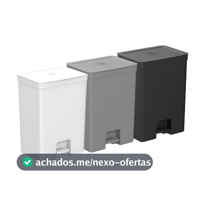 Lixeira de Pedal Trium 30L Duplo Compartimento LX4350 - Ou