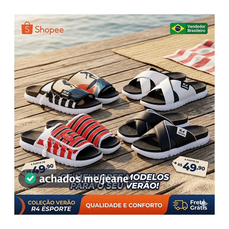 Sandália Chinelo Asuna 3.0 RA Esportes Confortável Leve Casual MASCULINO E FEMININA