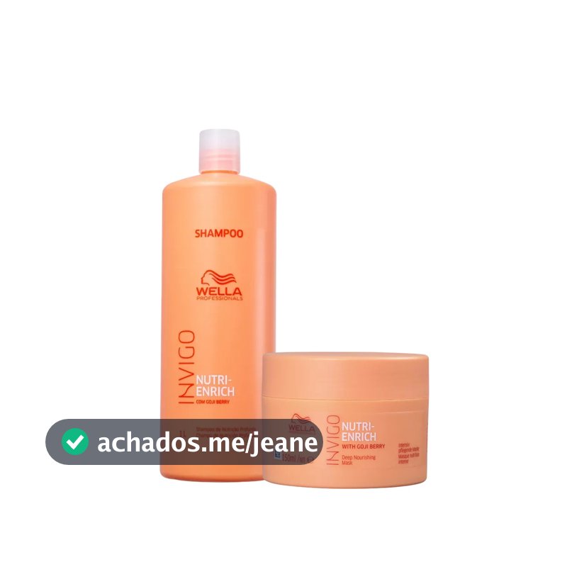 Kit Nutri-Enrich Shampoo 1L e Máscara 150ml - Wella