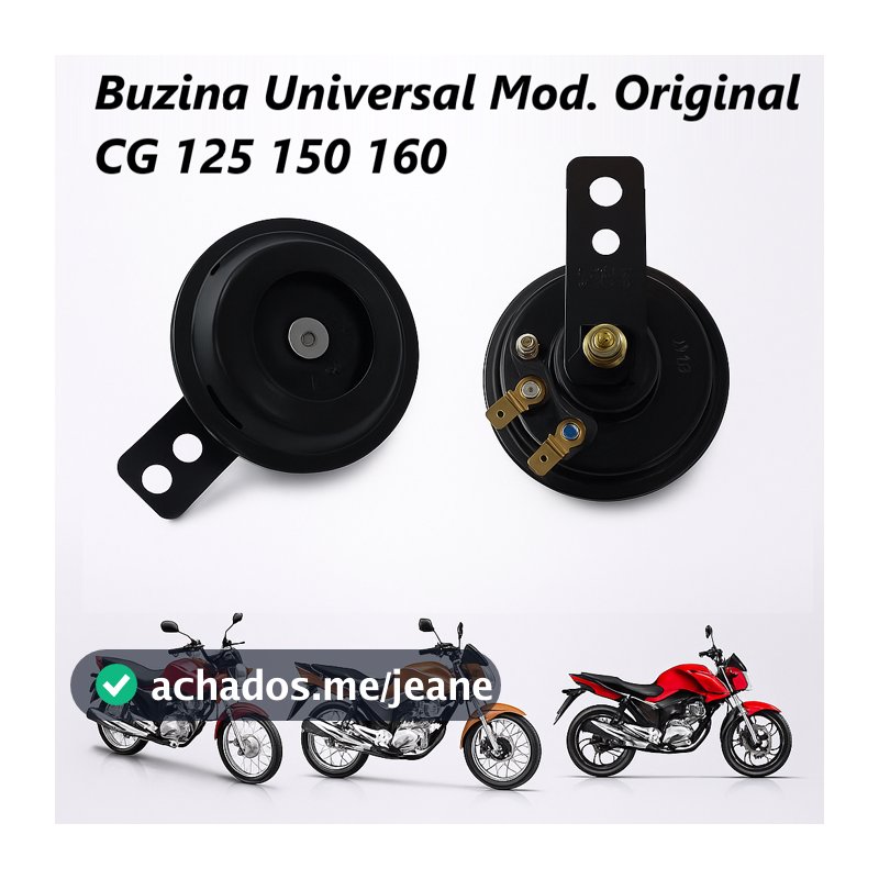 Buzina Universal Modelo Original Honda CG Titan Fan 125 150 160 Yamaha YBR Factor Suzuki Yes DK