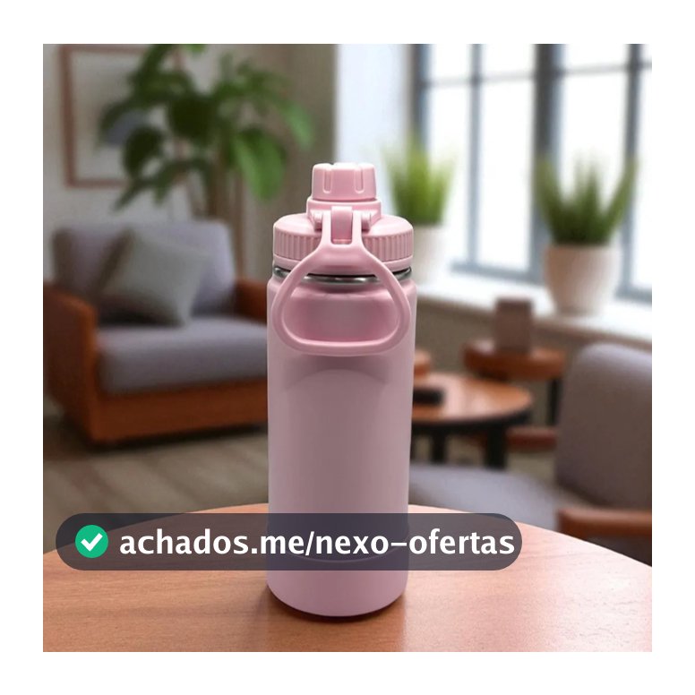 Garrafa Térmica 550ml Sem Bpa Ideal Para Academia Aço Inox Base Silicone