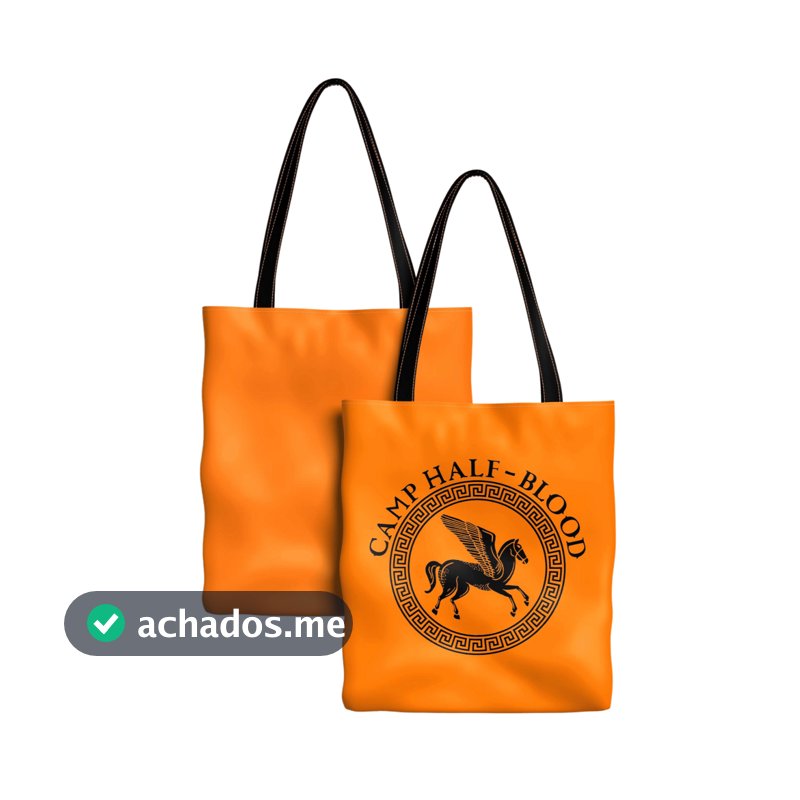 Ecobag Percy Jackson Personagens Acampamento Meio Sangue Livro Série 40x40cm