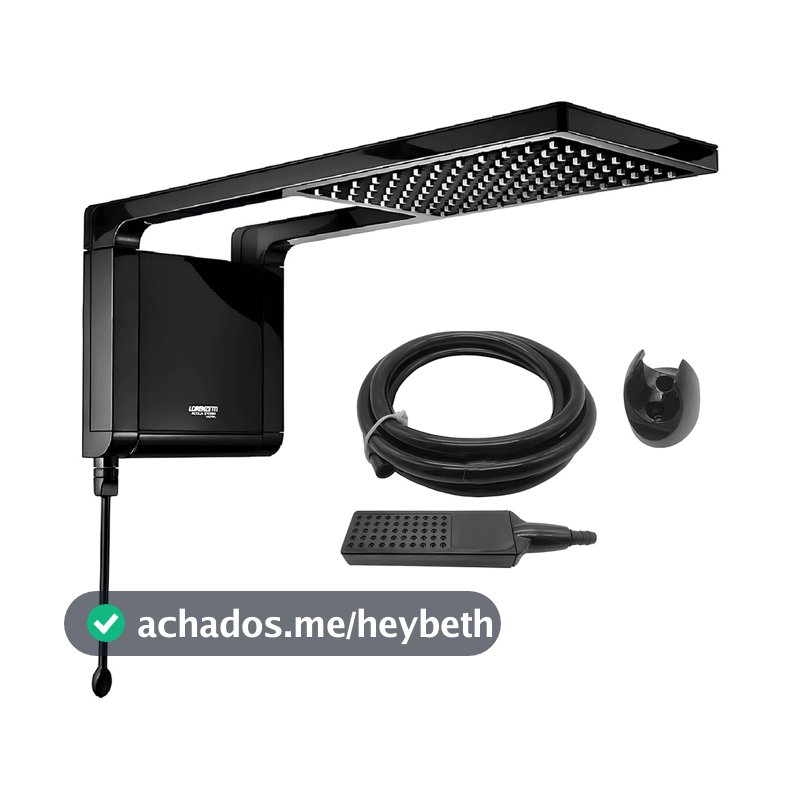 Chuveiro Elétrico De Parede Lorenzetti Acqua Ultra Storm Preto 220V ou 127V