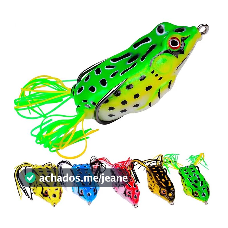 Isca De Pesca 15g 13g 8g 5g Rã Thunder Frog Com Falsa Anzol Duplo De Aço De Alto Carbono Macia Cor Da Cauda